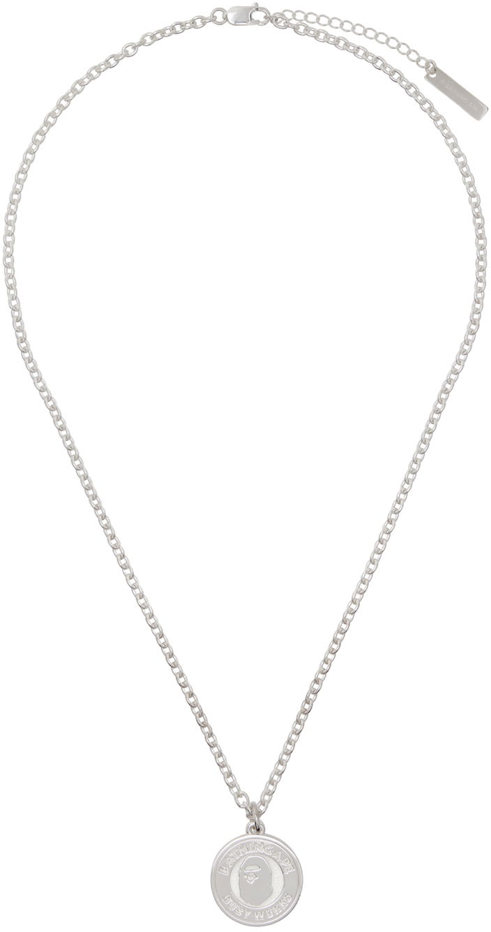 Halskæde BAPE BAPE Silver Busy Works Necklace Metalisk | 001GDK301001M