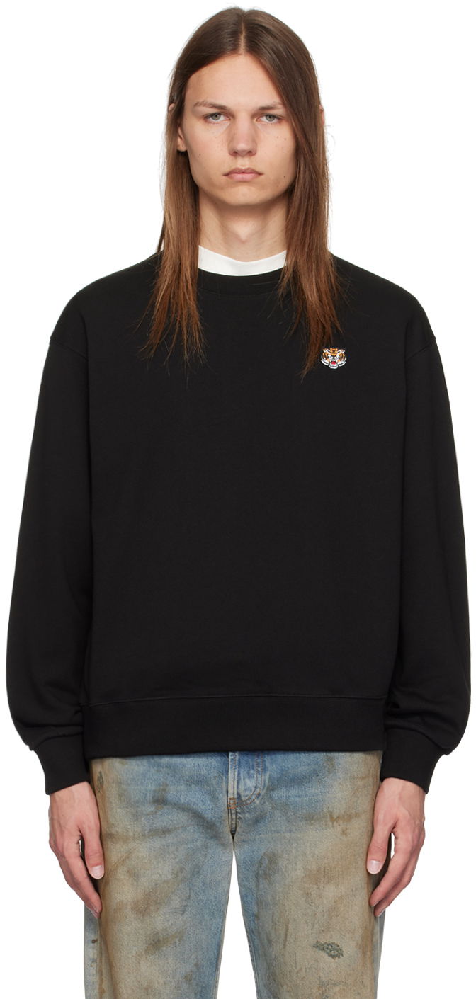 Sweatshirt KENZO Black Paris Lucky Tiger Sweatshirt Sort | FE55SW2084MF