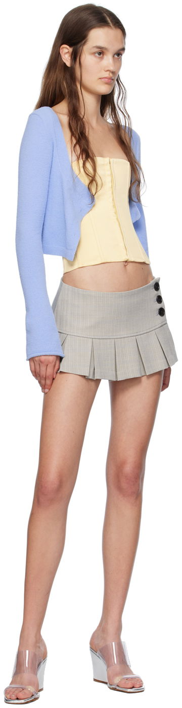 Nederdel GUIZIO Guizio Pleated Miniskirt Grå | H23304W031, 3