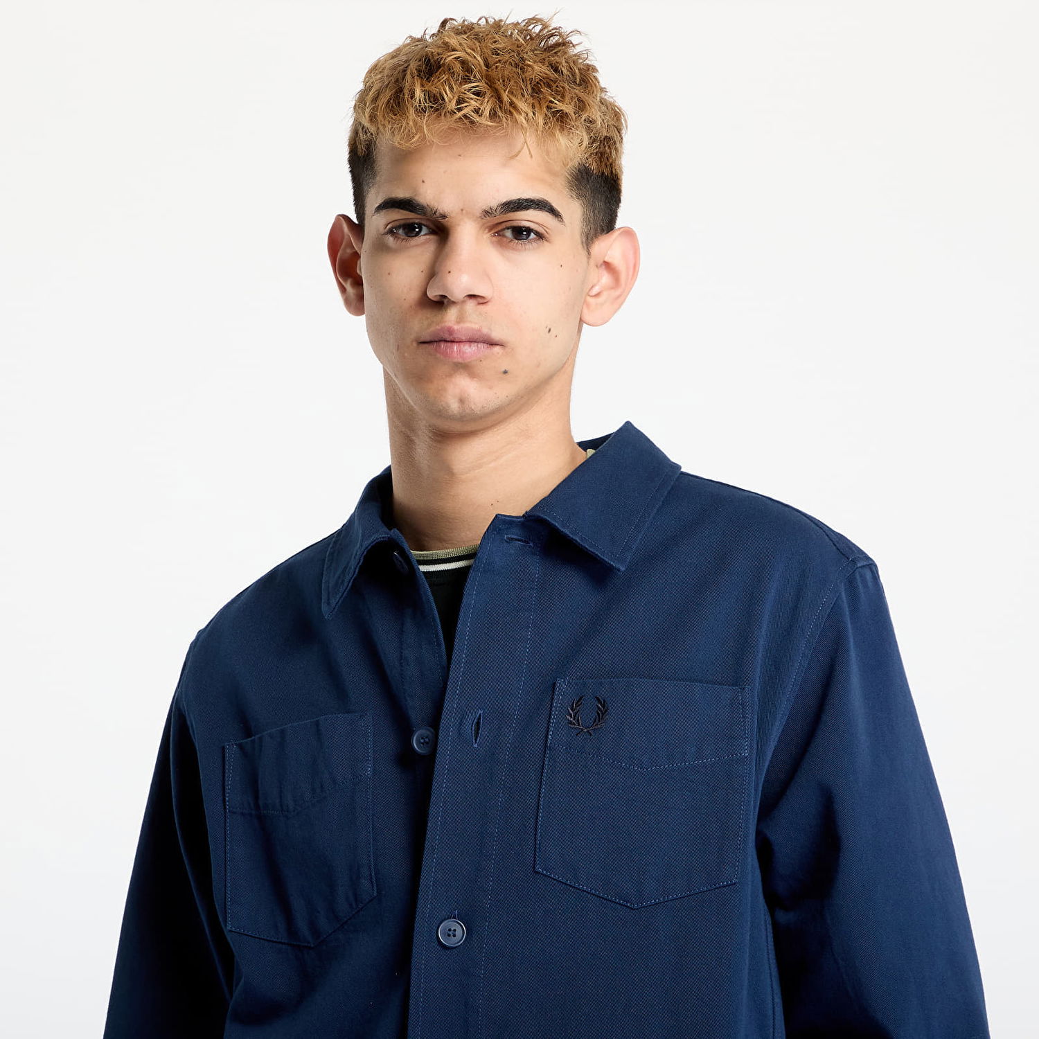 Skjorte Fred Perry Fred Perry Twill Overshirt Blå | M6627 X86, 1