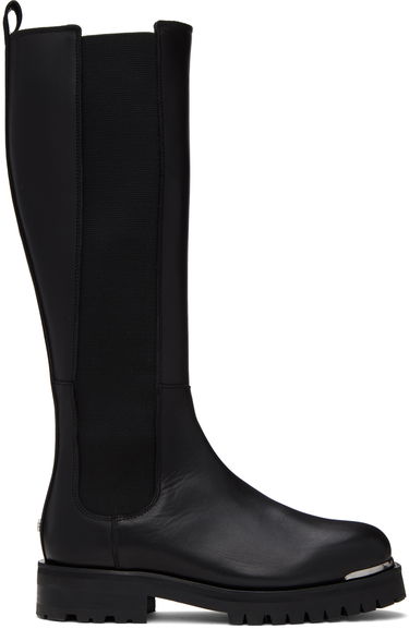 Tøj Anine Bing ANINE BING Justine Lug Sole Knee-High Boots Sort | A-14-1142-000, 0