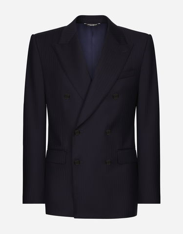 Jakke Dolce & Gabbana Double-breasted Wool Jacket Blå | G2QU4TFC2FIB0387, 0
