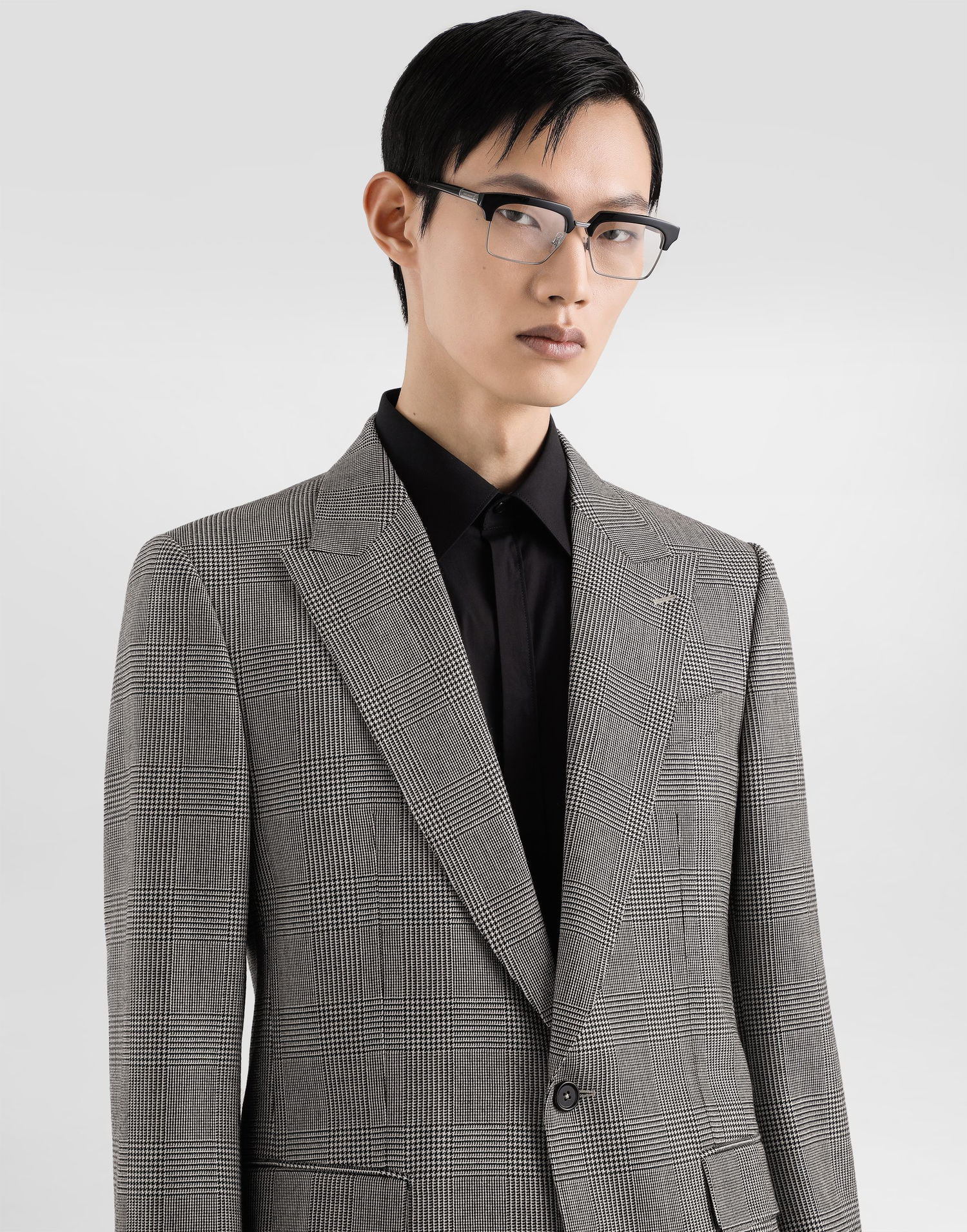 Jakke Dolce & Gabbana Dolce & Gabbana Sicilia Light Glen Plaid Single-Breasted Jacket Grå | G2TV4TFQ2MZS8100, 1