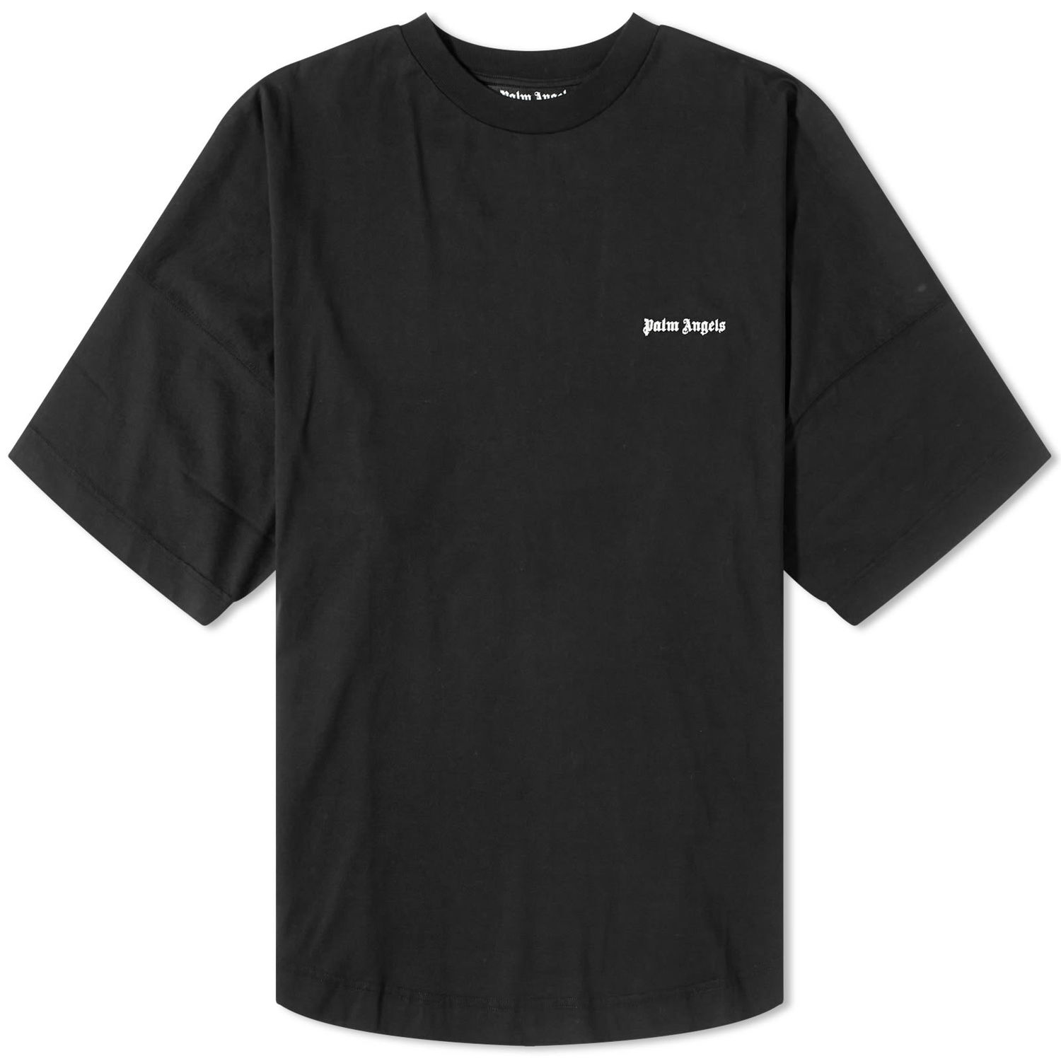 T-shirt Palm Angels Embroidered Logo Oversized T-Shirt Sort | PMAA002F23JER0011001, 0