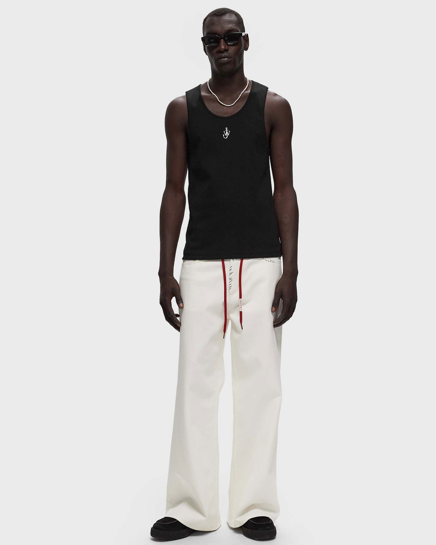 Tanktop JW Anderson ANCHOR EMBROIDERY VEST Sort | JO0228-PG1512-999, 1