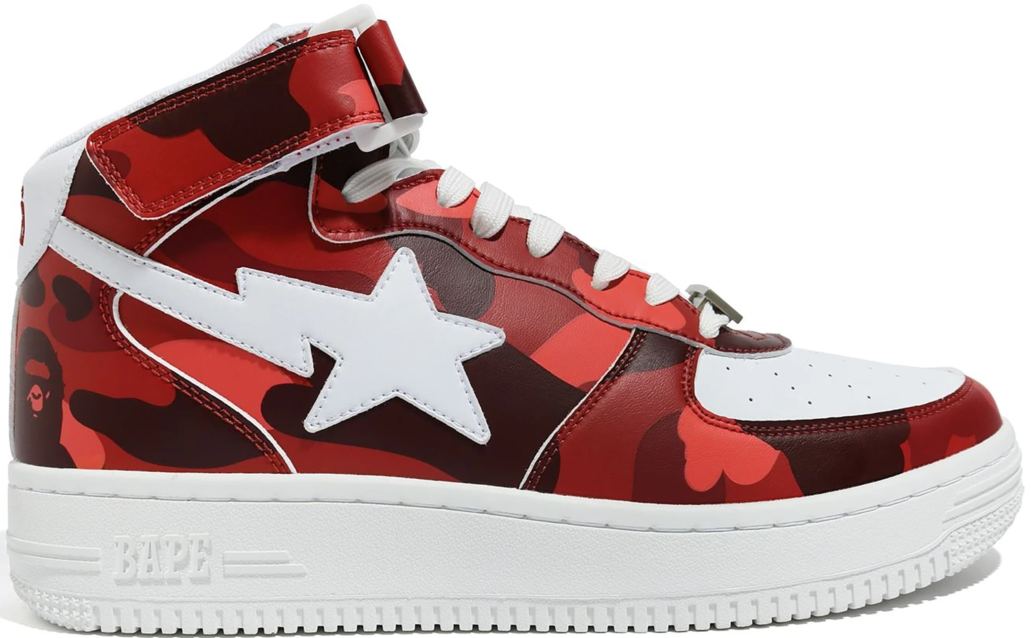 Sneakers og sko BAPE Bape Sta Mid "Camo Red" Rød | 1G80191008-RED, 0