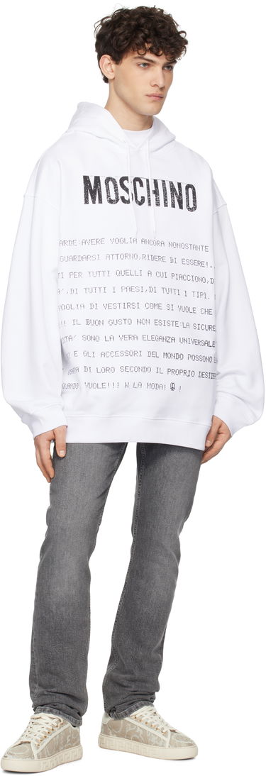 Sweatshirt Moschino Moschino Message Hoodie Hvid | 251ZZA170702281001, 3