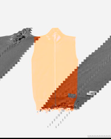 Vest Maison Margiela Zipped Knit Vest Orange | S52FB0095 186, 0