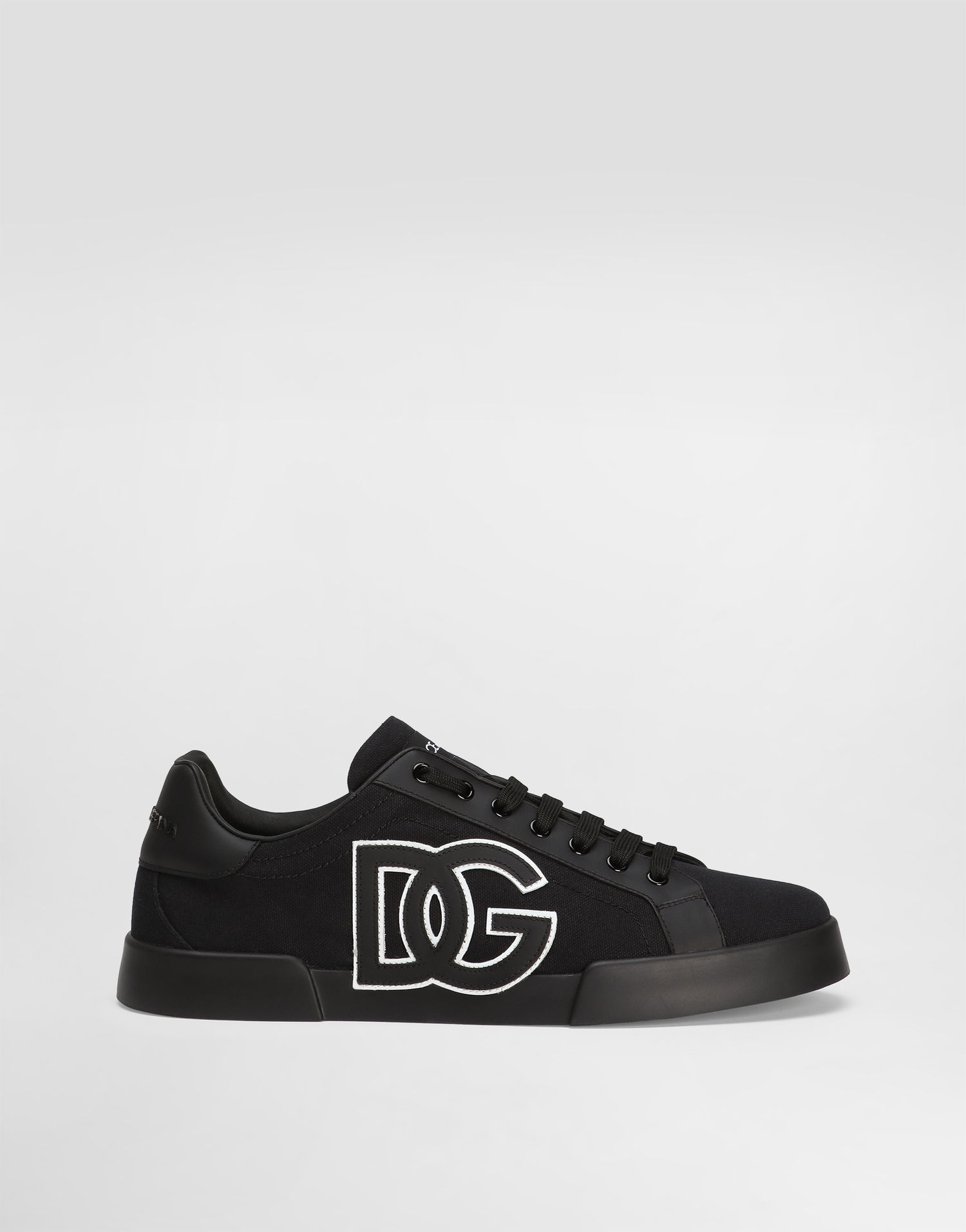 Sneakers og sko Dolce & Gabbana Dolce & Gabbana Portofino Light Strobel Canvas and Calfskin Sort | CS2343AE6298B956, 0