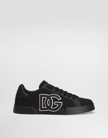 Sneakers og sko Dolce & Gabbana Dolce & Gabbana Portofino Light Strobel Canvas and Calfskin Sort | CS2343AE6298B956, 0