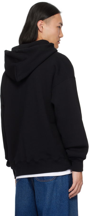 Sweatshirt Off-White Fresco Print Hoodie Sort | OMBB085S25FLE0031001, 2