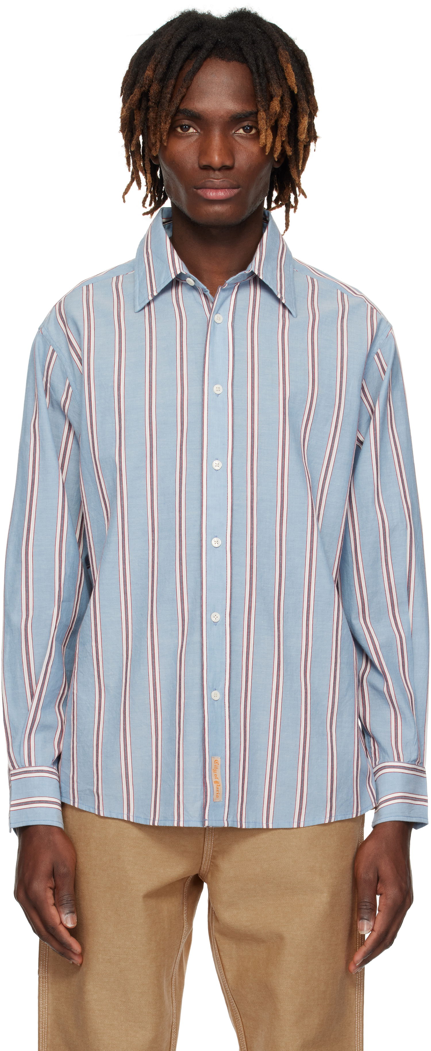 Skjorte Bode Bode Regatta Stripe Shirt Blå | MRS25SH026, 0