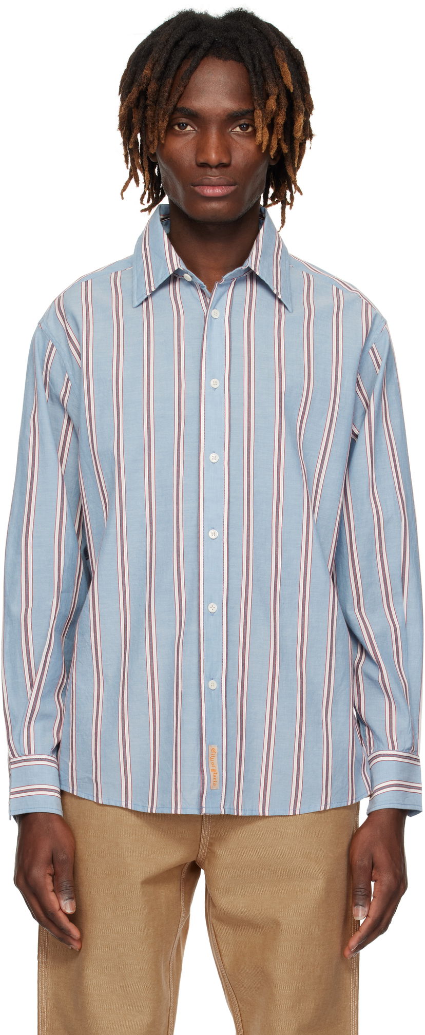 Skjorte Bode Bode Regatta Stripe Shirt Blå | MRS25SH026