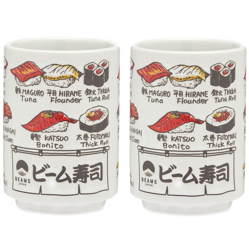 Home decor BEAMS BEAMS JAPAN Fish Design Ceramic Cup Set Hvid | 56710391950-94
