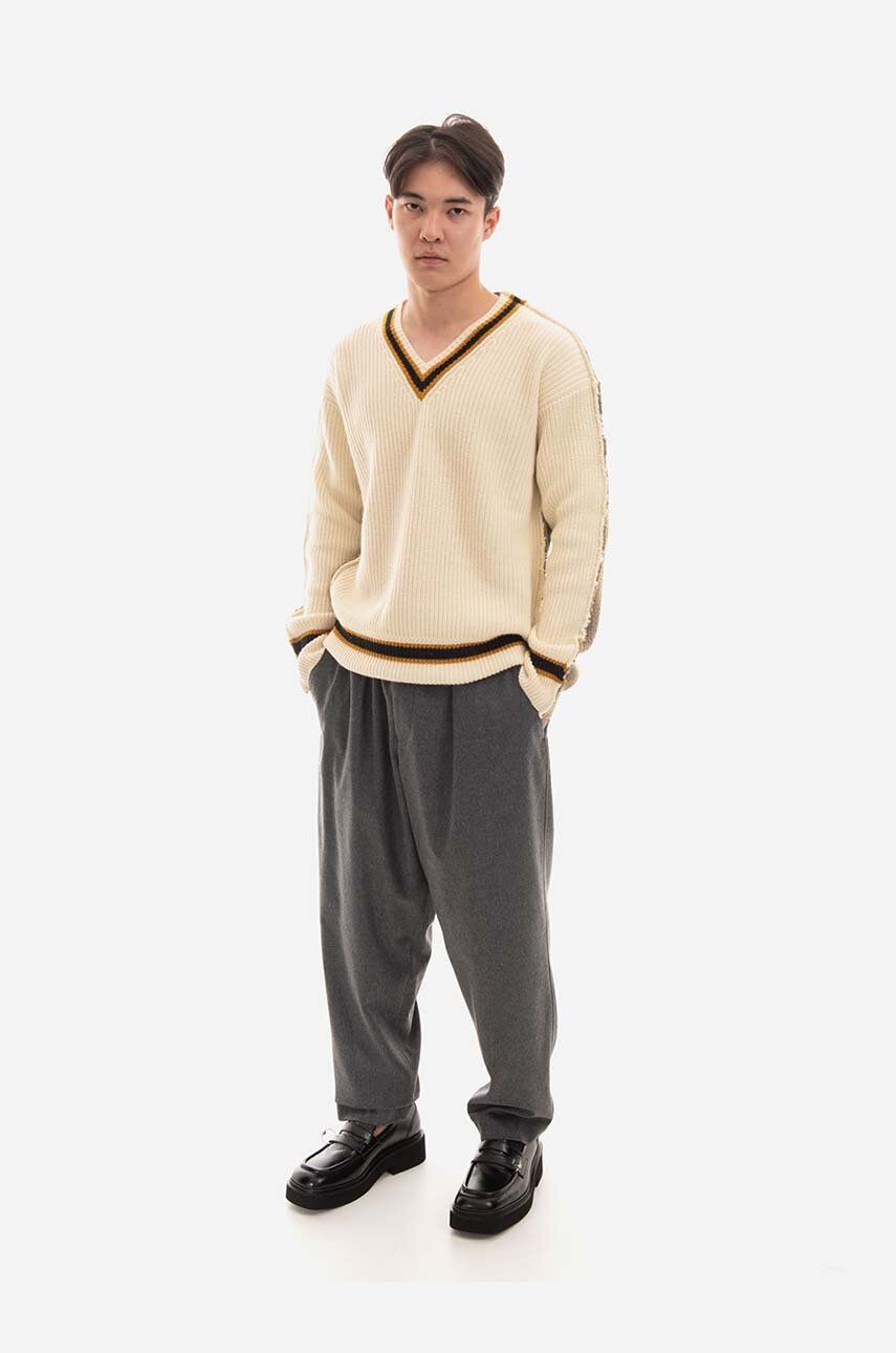 Sweater Marni V-neck Sweater Beige | CVMG0081Q0-MXW08, 1