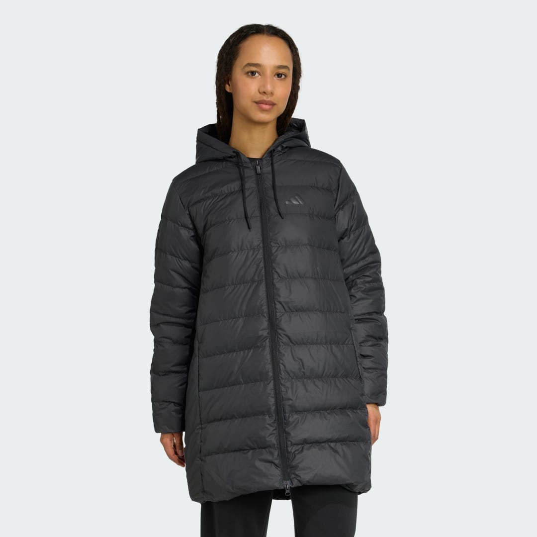 Parka adidas Performance Essentials Climawarm 3-Stripes Light Down Hooded Parka Sort | JM4086, 0