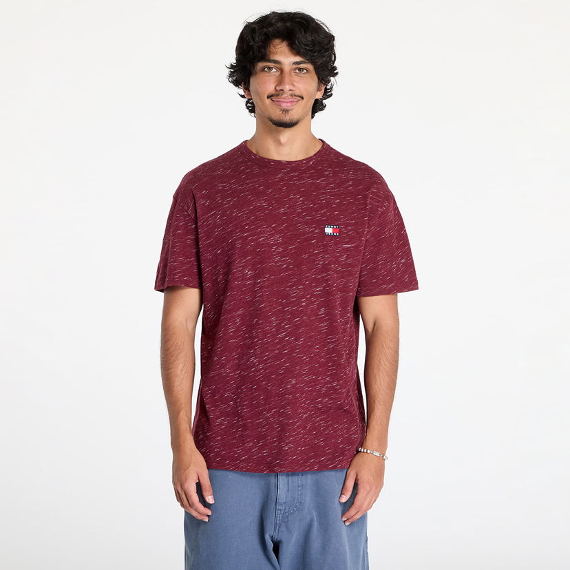 T-shirt Tommy Hilfiger Regular Badge Tee Deep Rouge Bourgogne | DM0DM19736 VLP