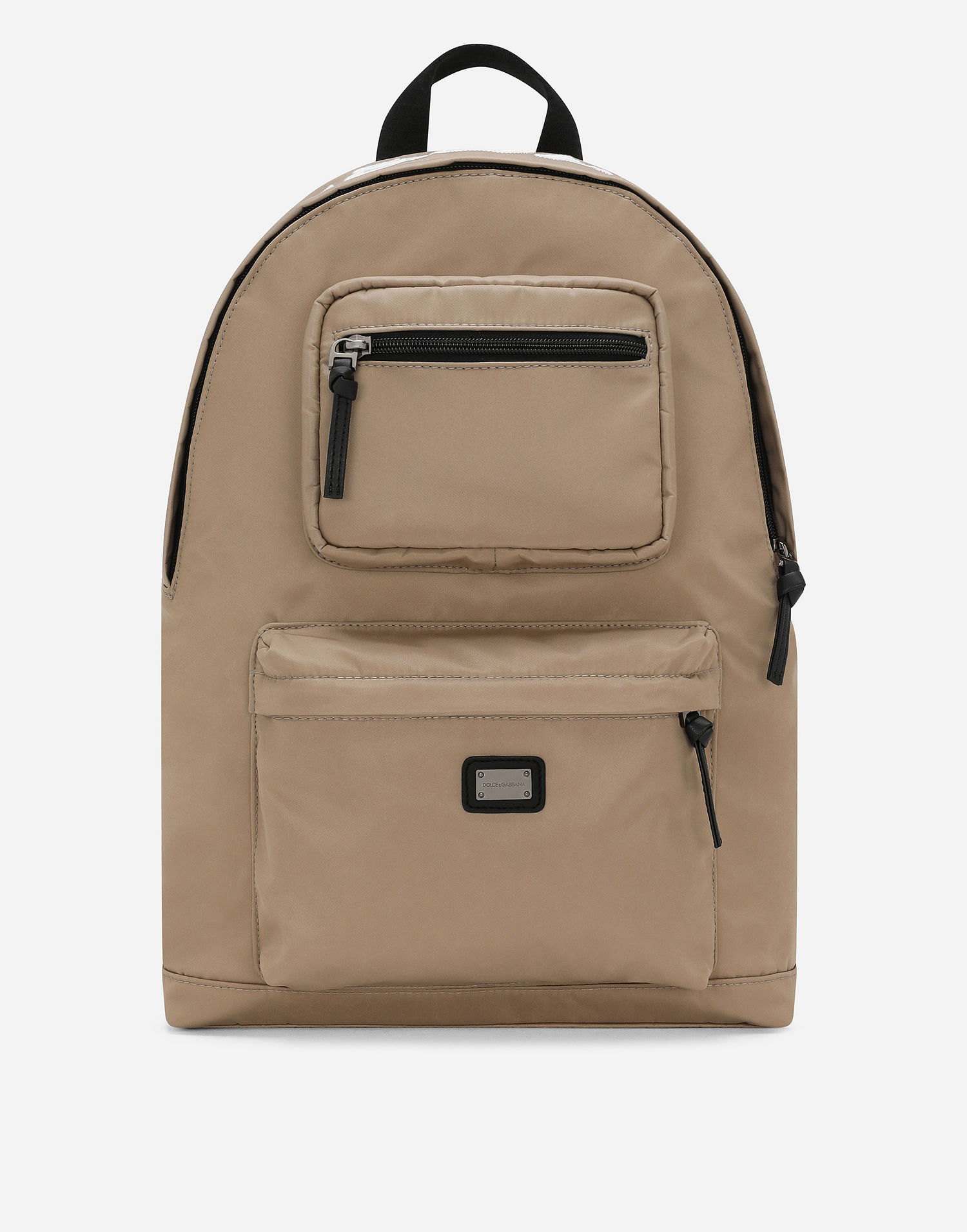 Rygsæk Dolce & Gabbana Dolce & Gabbana Nylon Backpack With Logo Beige | EM0123AN26280009, 0