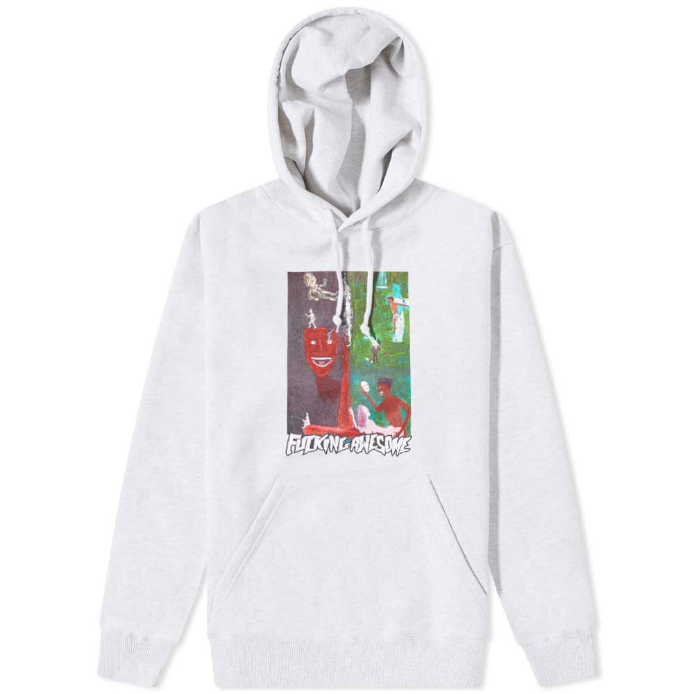 Sweatshirt Fucking Awesome Society Hoody Grå | FA1367-HGY, 0