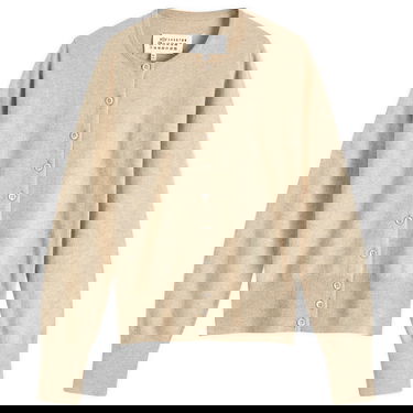 Sweater Maison Margiela Maison Margiela Shrunken Knit Cardigan, Size Large Beige | S51HP0016M13090109M, 0