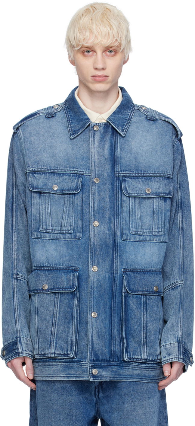 Jakke ISABEL MARANT Taho Denim Jacket Blå | 24PVE0272HA-B1H07H