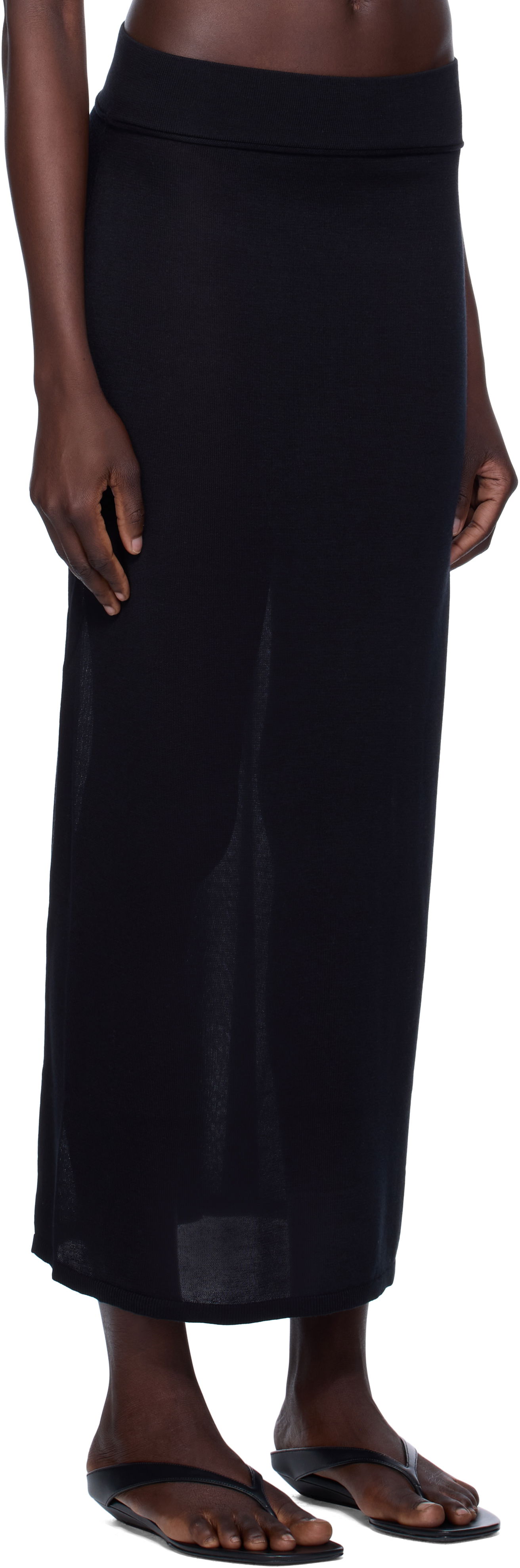 Nederdel TOTEME TOTEME Knit Maxi Skirt Sort | 253-WRB0304-YA0079, 1