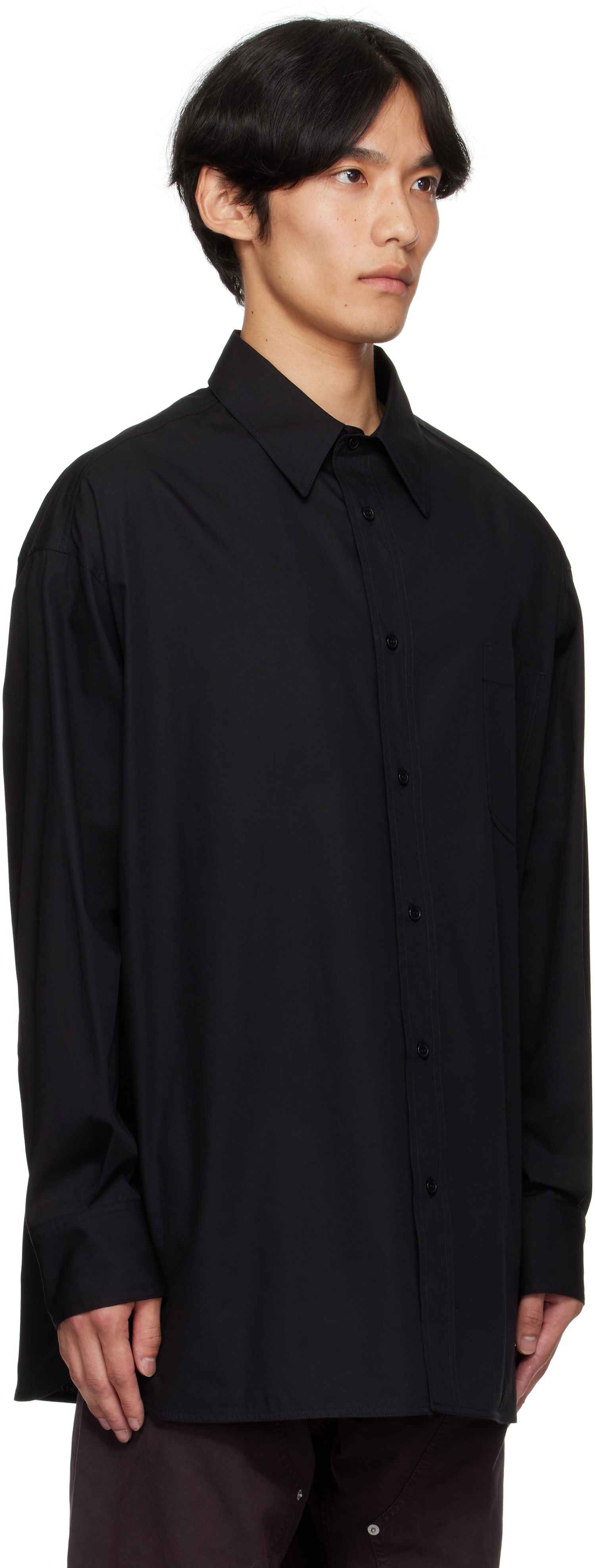 Skjorte Maison Margiela MM6 Maison Margiela Poplin Shirt Sort | SH0DT0034 M35480, 1