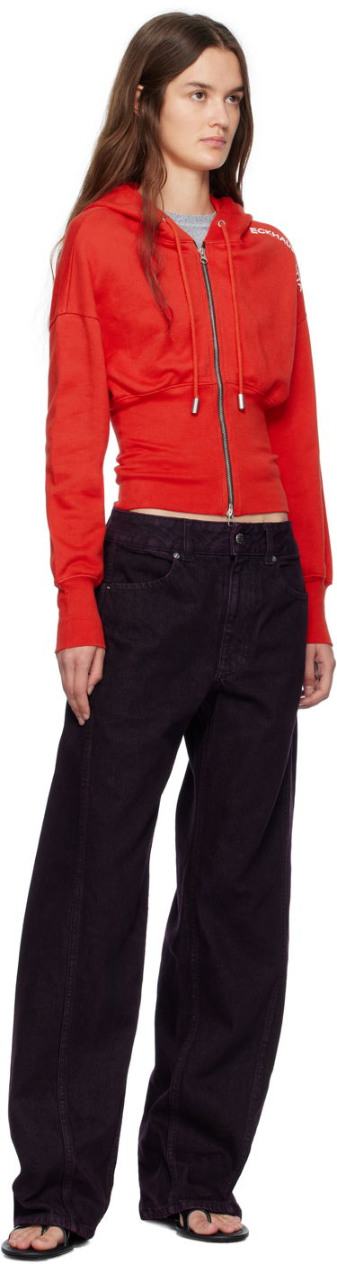 Sweatshirt Eckhaus Latta Eckhaus Latta Snatched Zip-Up Hoodie Rød | 4000-EL-PF25-R -, 3