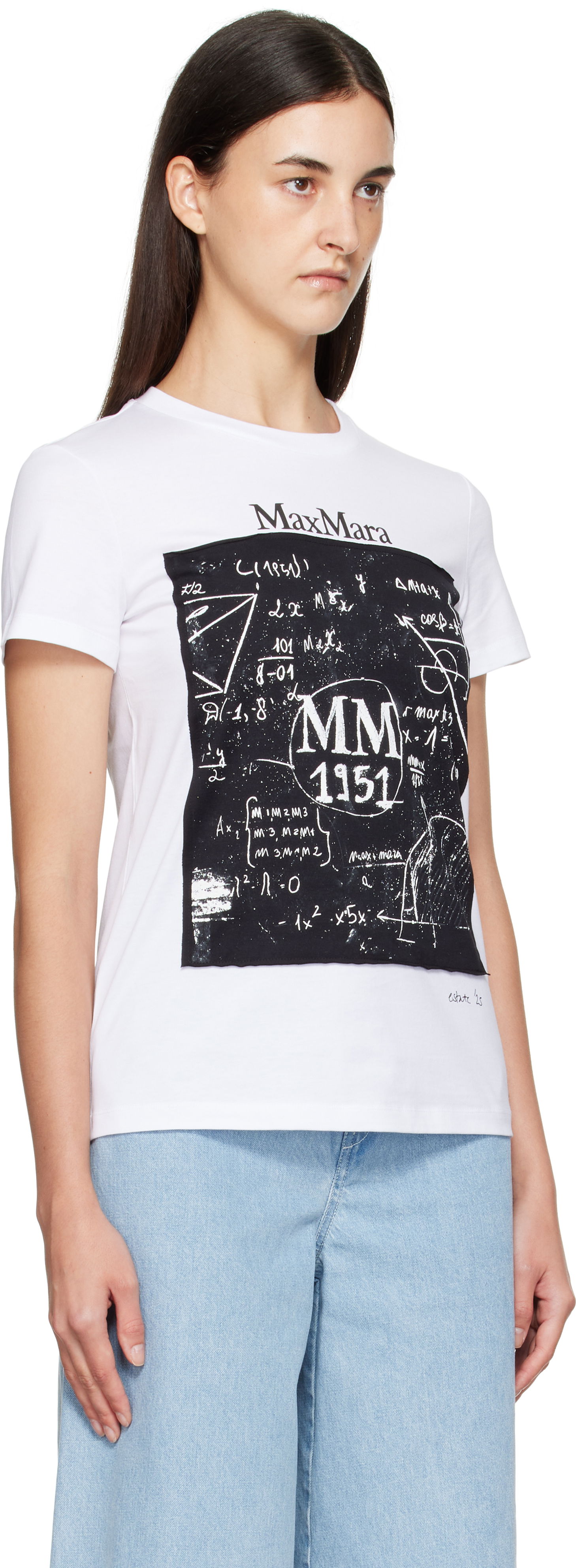 T-shirt Max Mara Max Mara Colibri Graphic T-Shirt Hvid | 2511941062600, 1