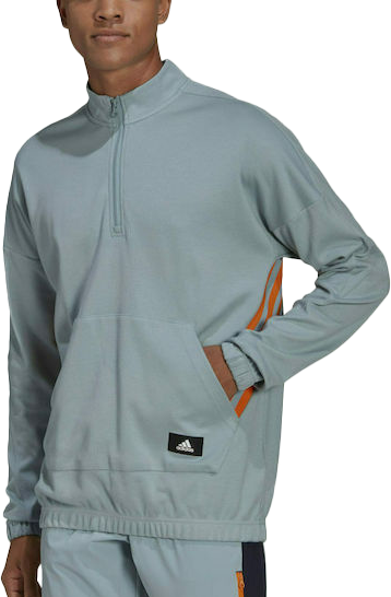 Sweatshirt adidas Performance Sportswear TRVL 1/4 Zip Hoodie Grøn | ha2342