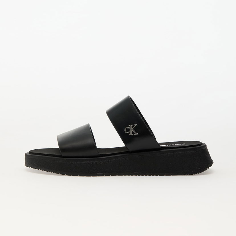 Sneakers og sko CALVIN KLEIN Jeans Sandal Slide Double Black Sort | YW0YW01694 0GJ