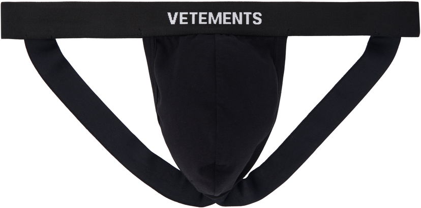 Trusser VETEMENTS Logo Jock Strap Sort | MA66UN110B