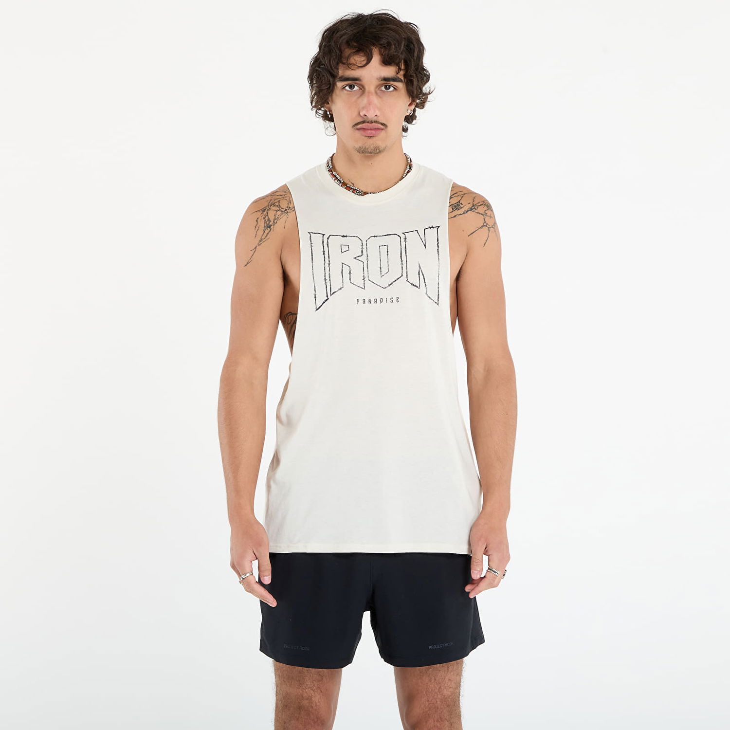 Tanktop Under Armour Project Rock Graphic Training Tank Beige | 6006257-279, 0