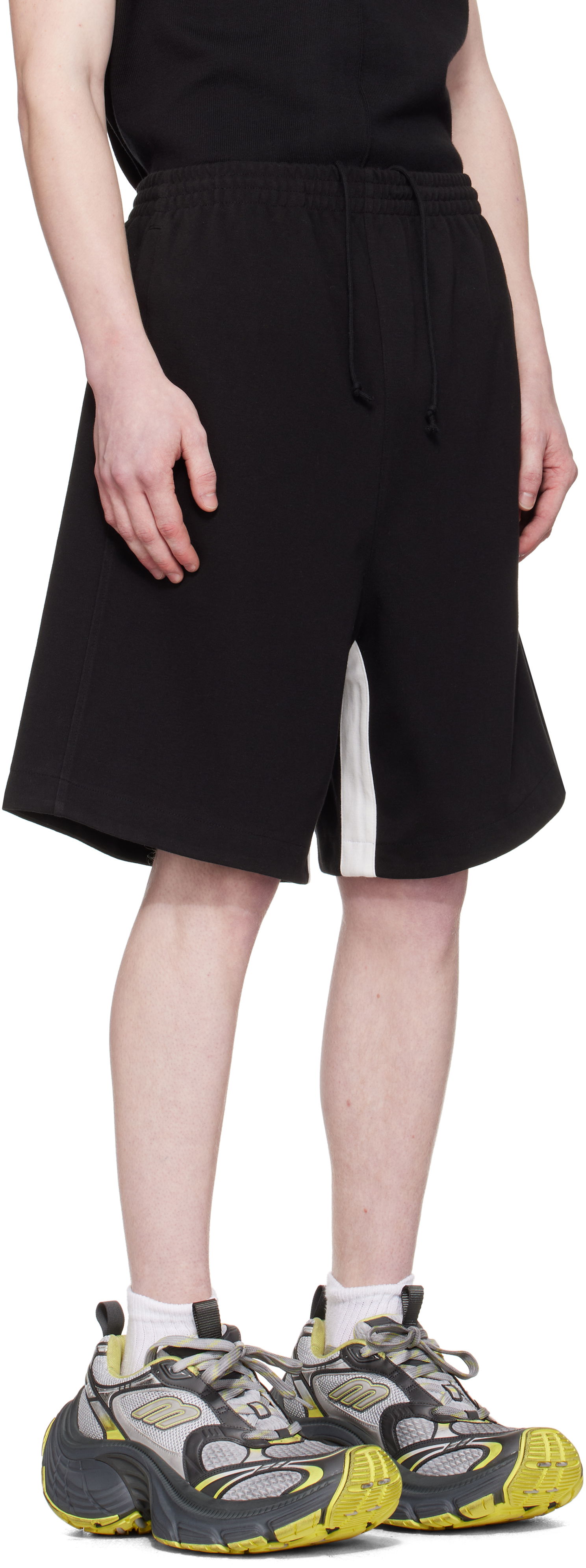 Shorts We11done We11done Contrast Track Shorts Sort | WD-TA0-25-719-U-BK, 1