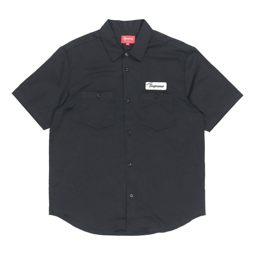 Skjorte Supreme Dog Work Shirt Sort | SUP-SS21-660
