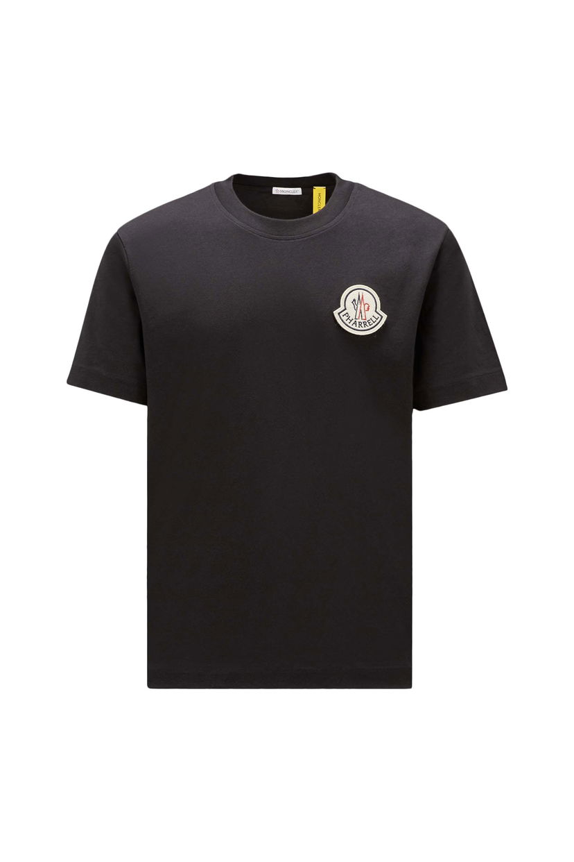 T-shirt Moncler Pharrell x Logo Patch T-Shirt Sort | I209R8C00001M3568999