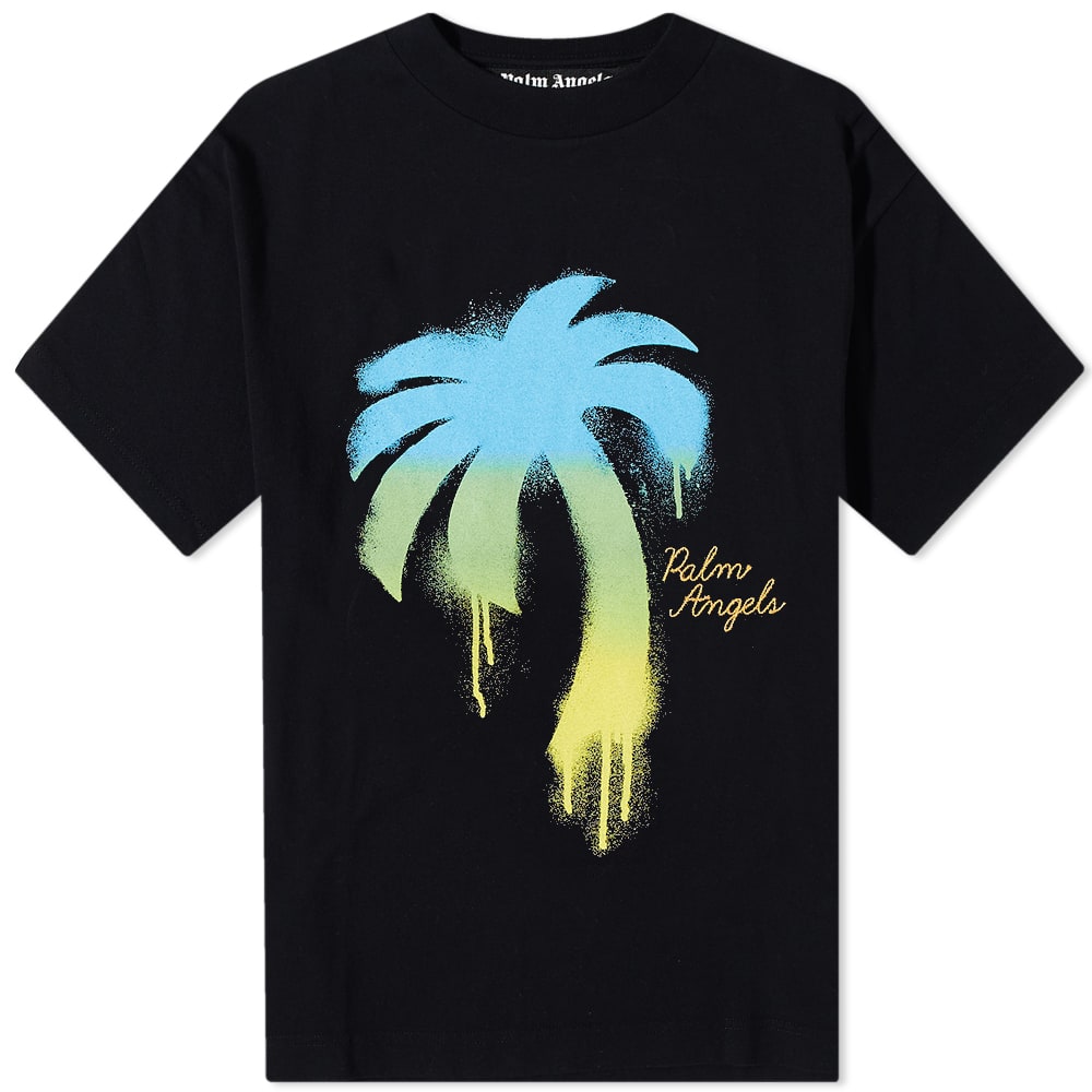 T-shirt Palm Angels Spray Palm Tee Sort | PMAA001F22JER0111055, 0