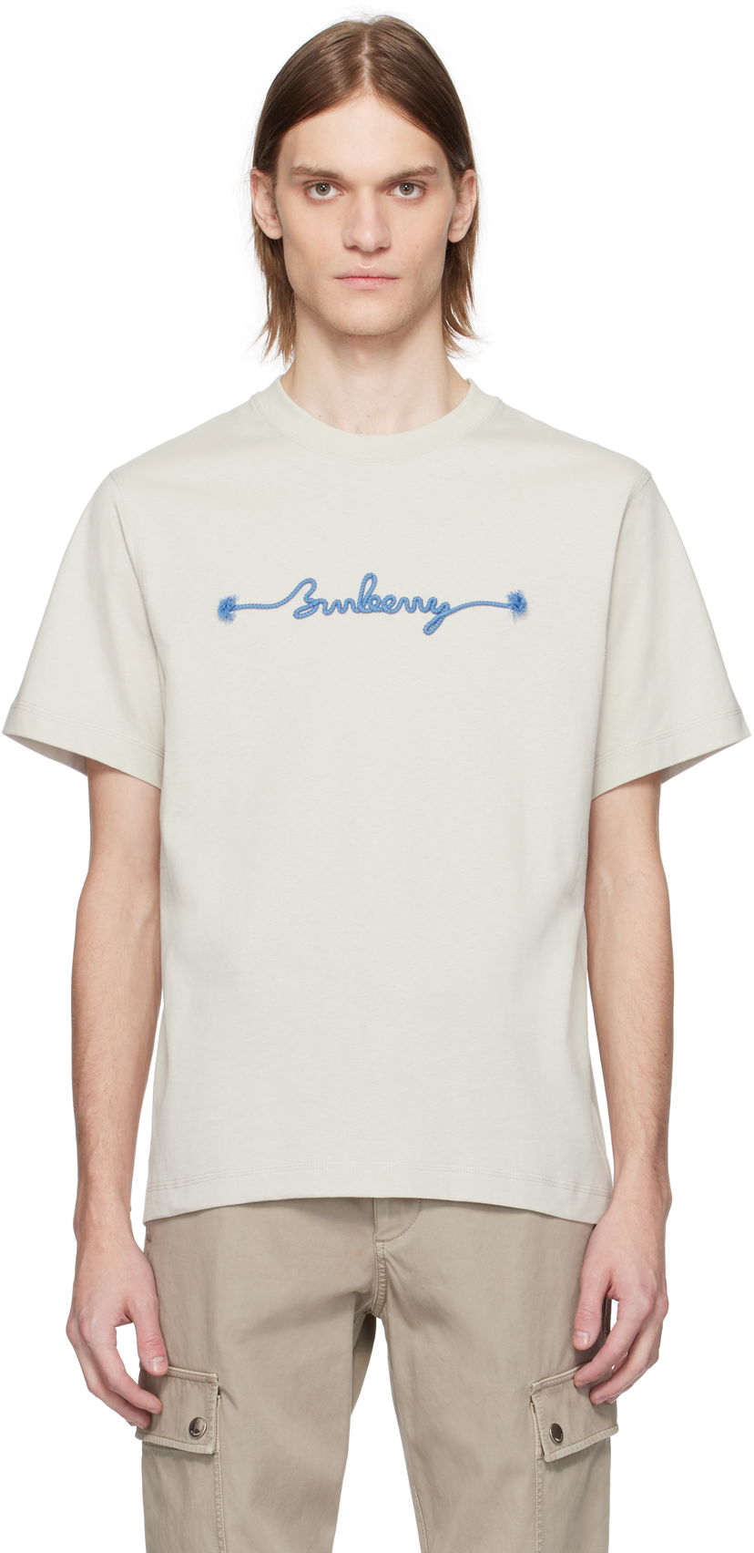 T-shirt Burberry Burberry Knot Logo Cotton T-Shirt Beige | 8106294