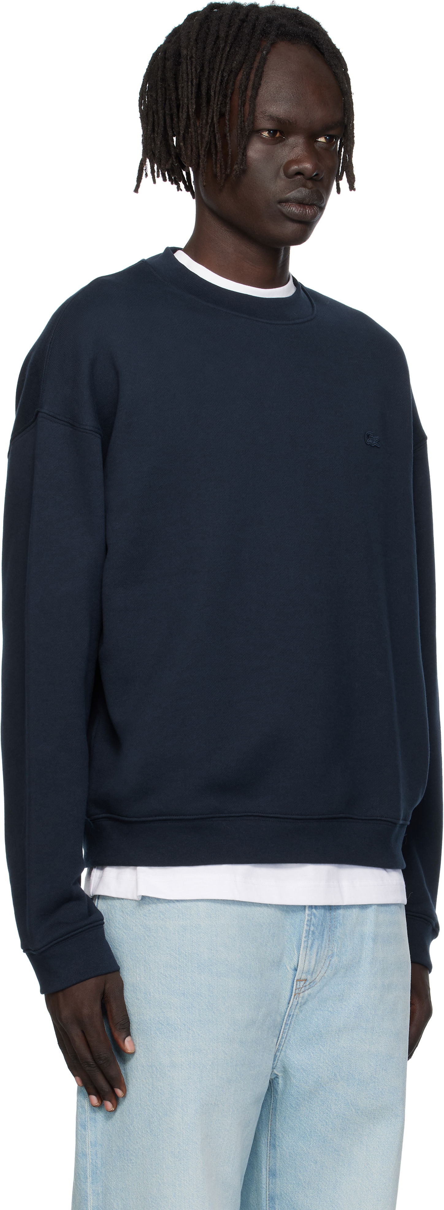 Sweatshirt Lacoste Lacoste Croc Signature Sweatshirt Mørkeblå | SH7745_166, 1