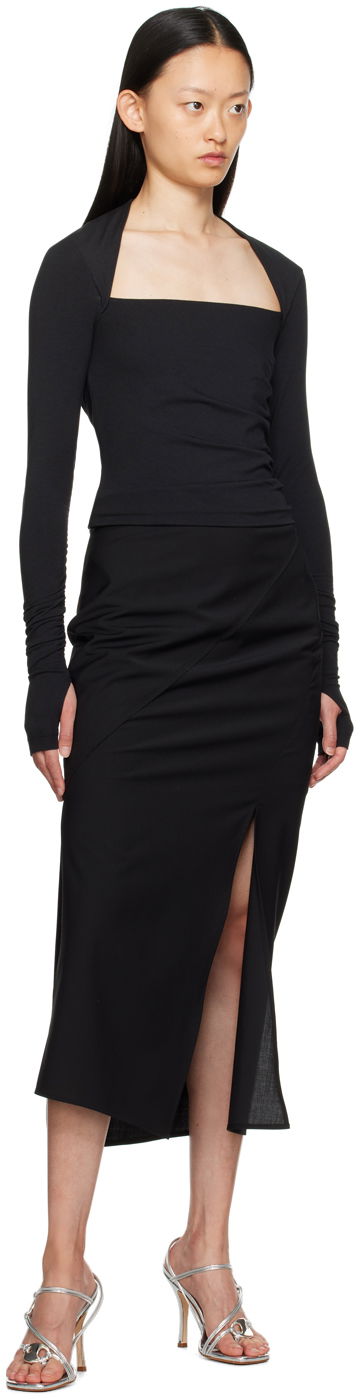 T-shirt Helmut Lang Helmut Lang Shrug Long Sleeve T-Shirt Sort | N06HW518, 3