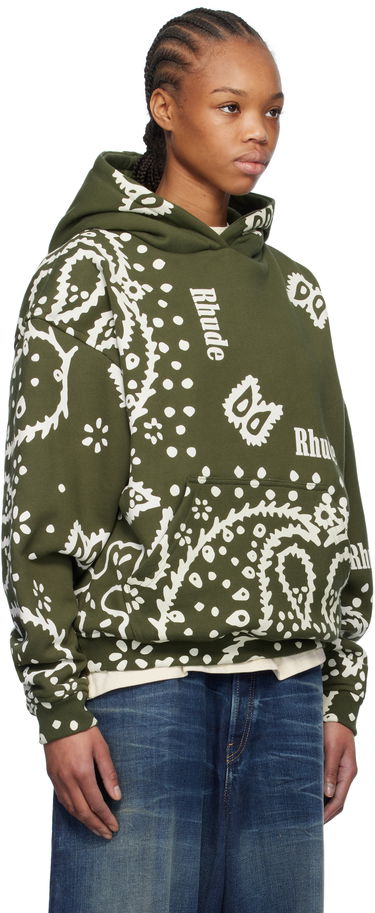 Sweatshirt Rhude Rhude Bandana Print Hoodie Grøn | RHPS25HO10012, 4