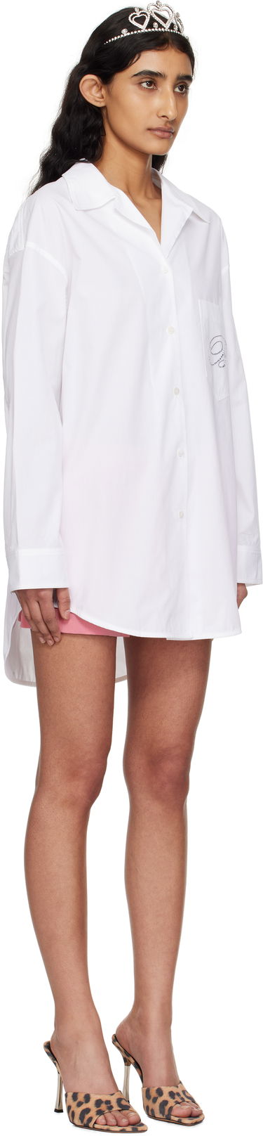 Skjorte Blumarine Blumarine Cotton Poplin Shirt Hvid | P522C335A, 1