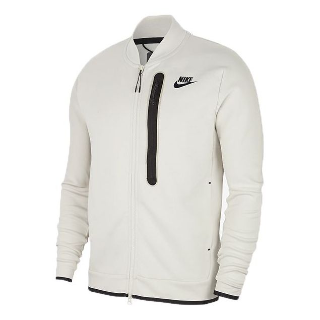 Bomberjakke Nike Fleece Stand Collar Jacket Hvid | CZ1797-072