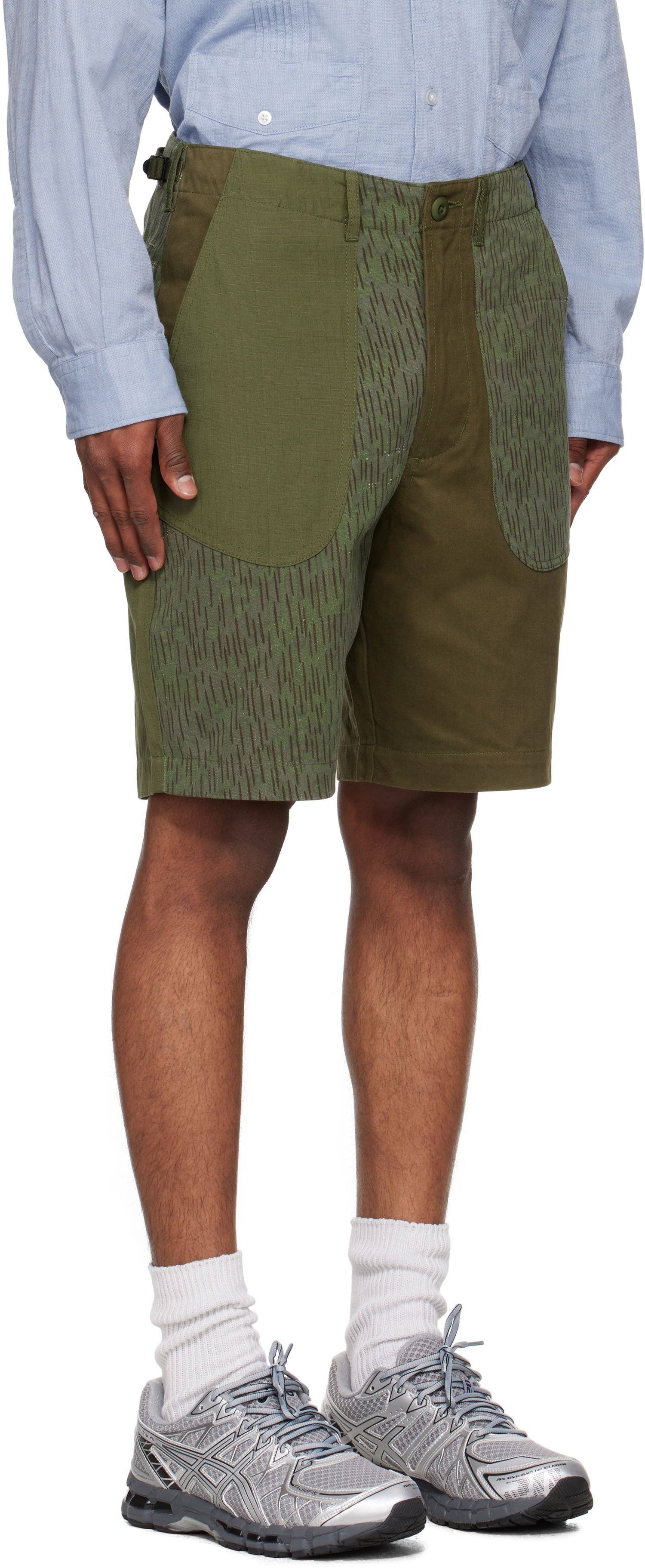 Shorts Maharishi Maharishi Upcycled Fixed Deck Shorts Grøn | 6086, 1
