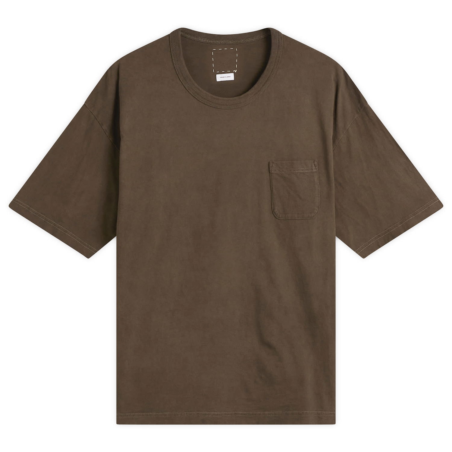 T-shirt visvim Jumbo Crew Neck Short Sleeve T-Shirt with Chest Pocket Brun | 0125205010011, 0