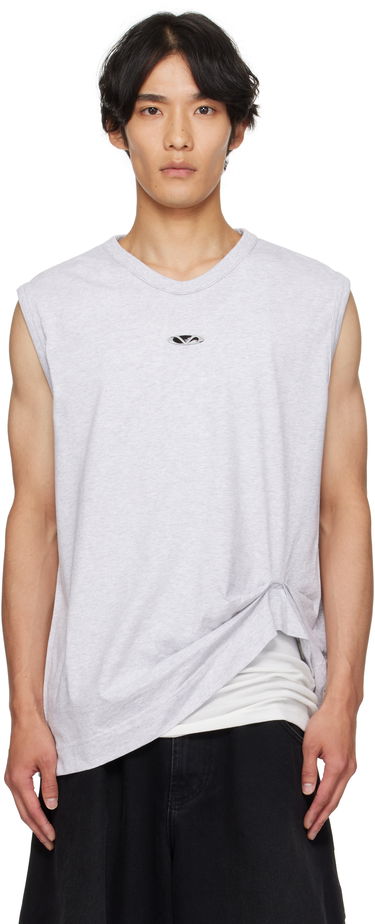 Tanktop VETEMENTS Vetements Oval Logo Jersey Tank Top Grå | UH76TR550G, 0