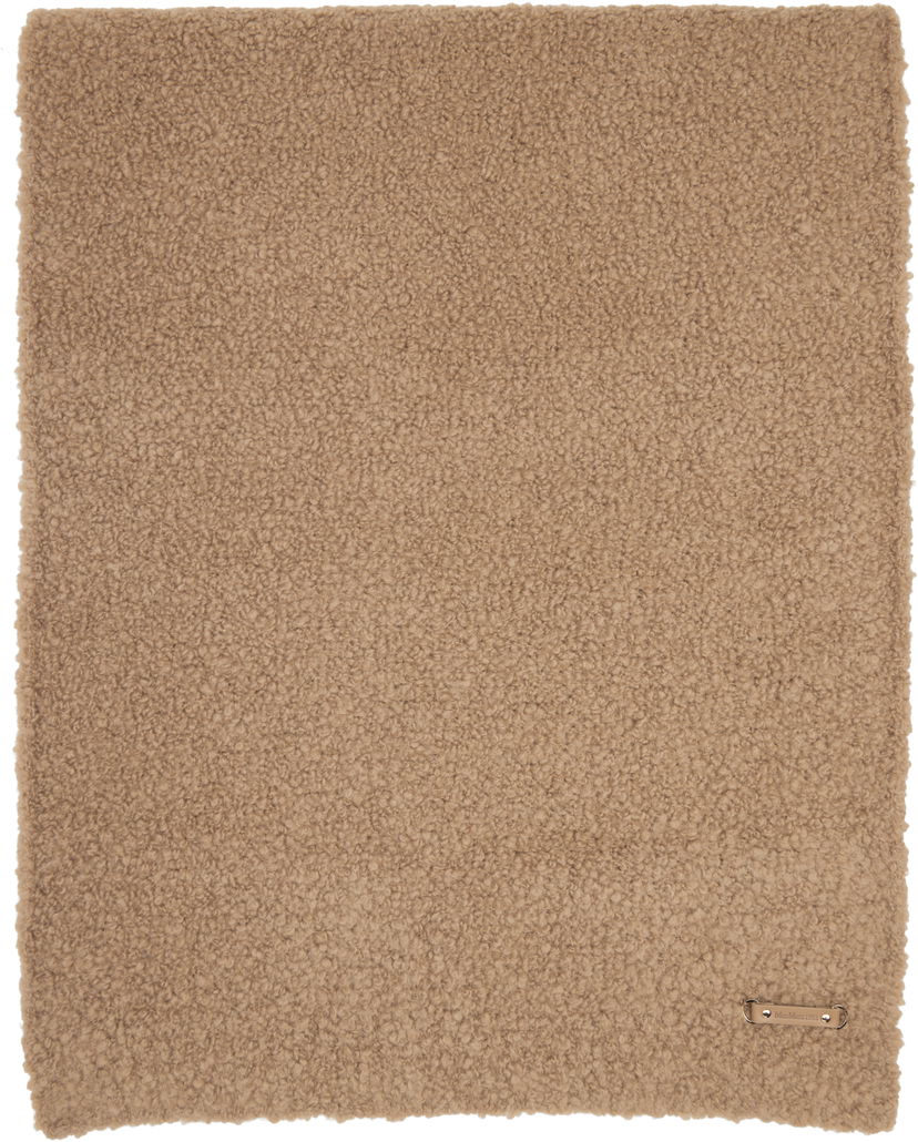 Tørklæde Max Mara Calabra Teddy Scarf Beige | 2521746012600