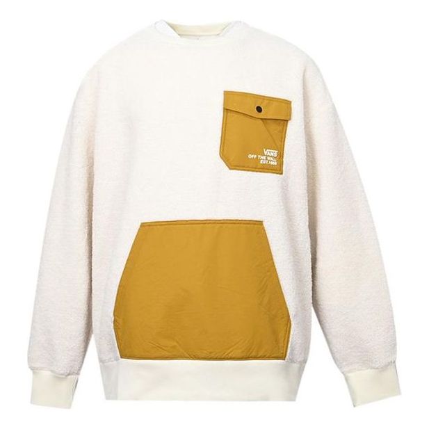 Sweater Vans Vans Contrast Stitch Fleece Sweatshirt Hvid | VN0A5H7M3KS, 0