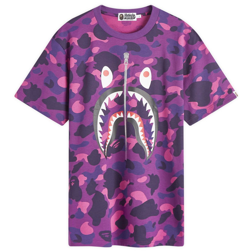 T-shirt BAPE All Over Colour Camo Shark T-Shirt Lilla | 001CSK801008M-PUR