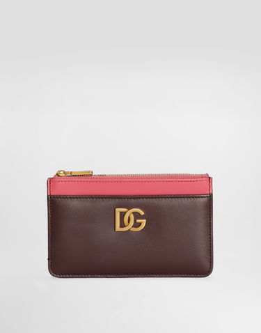 Tegnebog Dolce & Gabbana Dolce & Gabbana Calfskin Card Holder with DG Logo Lyserød | BI1261A9M758K384, 0